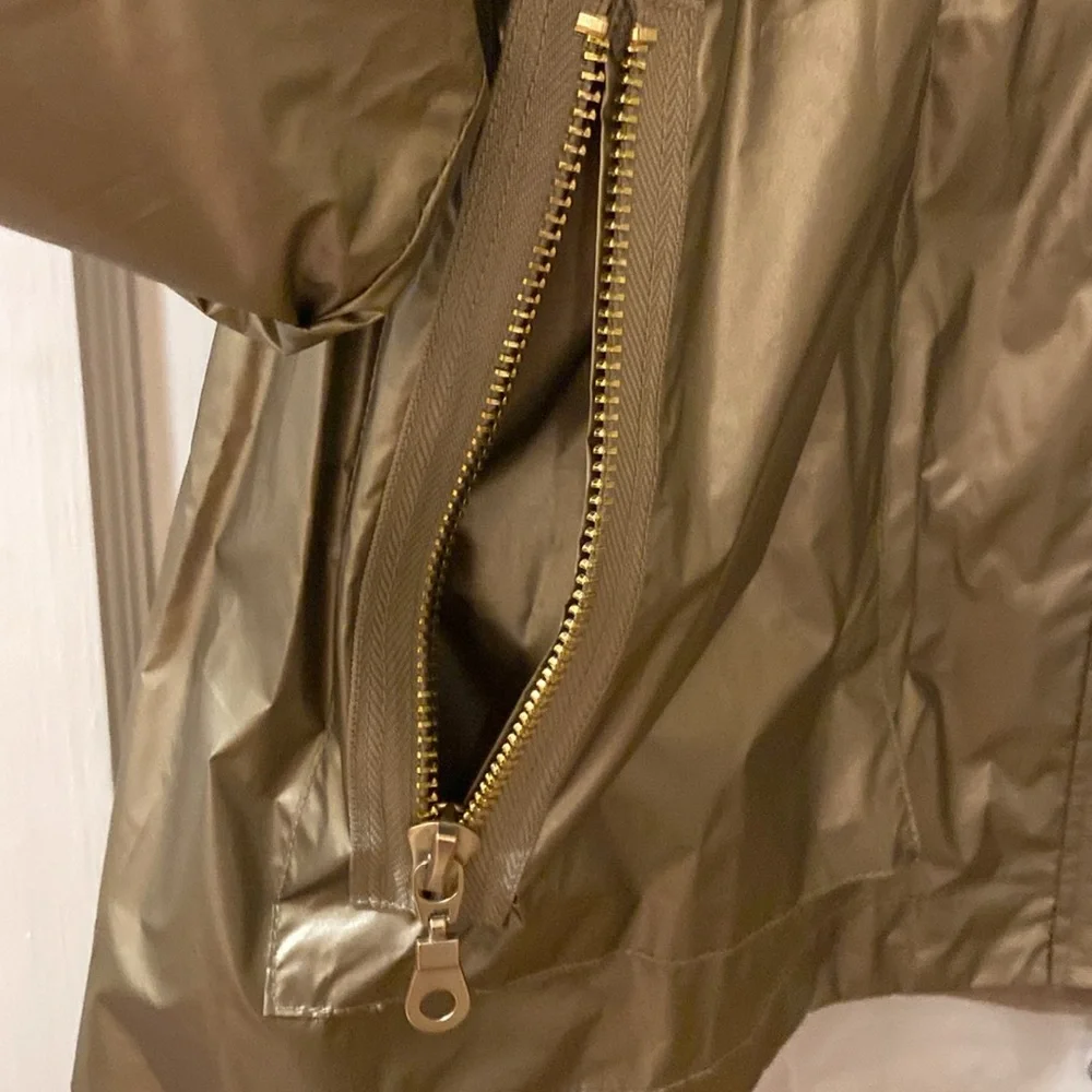 ANORAK Metallic Rain Coat. Sz. XL - Picture 13 of 15